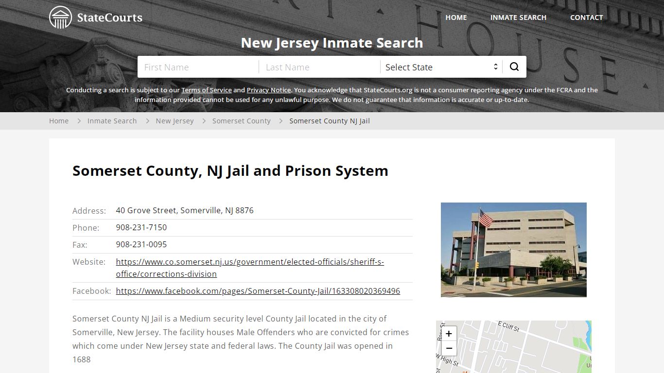 Somerset County NJ Jail Inmate Records Search, New Jersey ...